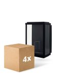 Mehrfachpackung 4x D'Lite Wandleuchte Arlo Schwarz | IP44 - Geeignet für 1x E27