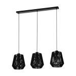 Eglo Pendelleuchte Persley Stahl Schwarz | IP20 - Geeignet für 3x E27 