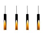 Eglo Pendelleuchte Barbotto Stahl Schwarz, Gold 18W 1380lm - 830 Warmweiß | Geeignet für GU10