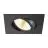 SLV New Tria Universal 68 Spot Aluminium Schwarz Quadrat 8.6W 600lm 38D - 925-930-940 CCT | Ausschnitt 68mm - Höchste Farbwiedergabe - Dimmbar 