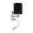 Eglo Wandleuchte Pasteri Stahl Satin-Nickel 40 | IP20 - Inkl. Spot und Exkl. 1x E27