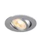 SLV New Tria 68 Spot Aluminium Grau Rund | Ausschnitt 68mm - Geeignet für 1x GU10 