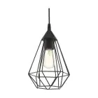 Eglo Pendelleuchte Tarbes Schwarz | IP20 - Geeignet für 1x E27 